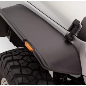 Bushwacker 07-18 Jeep Wrangler Flat Style Flares 2pc - Black