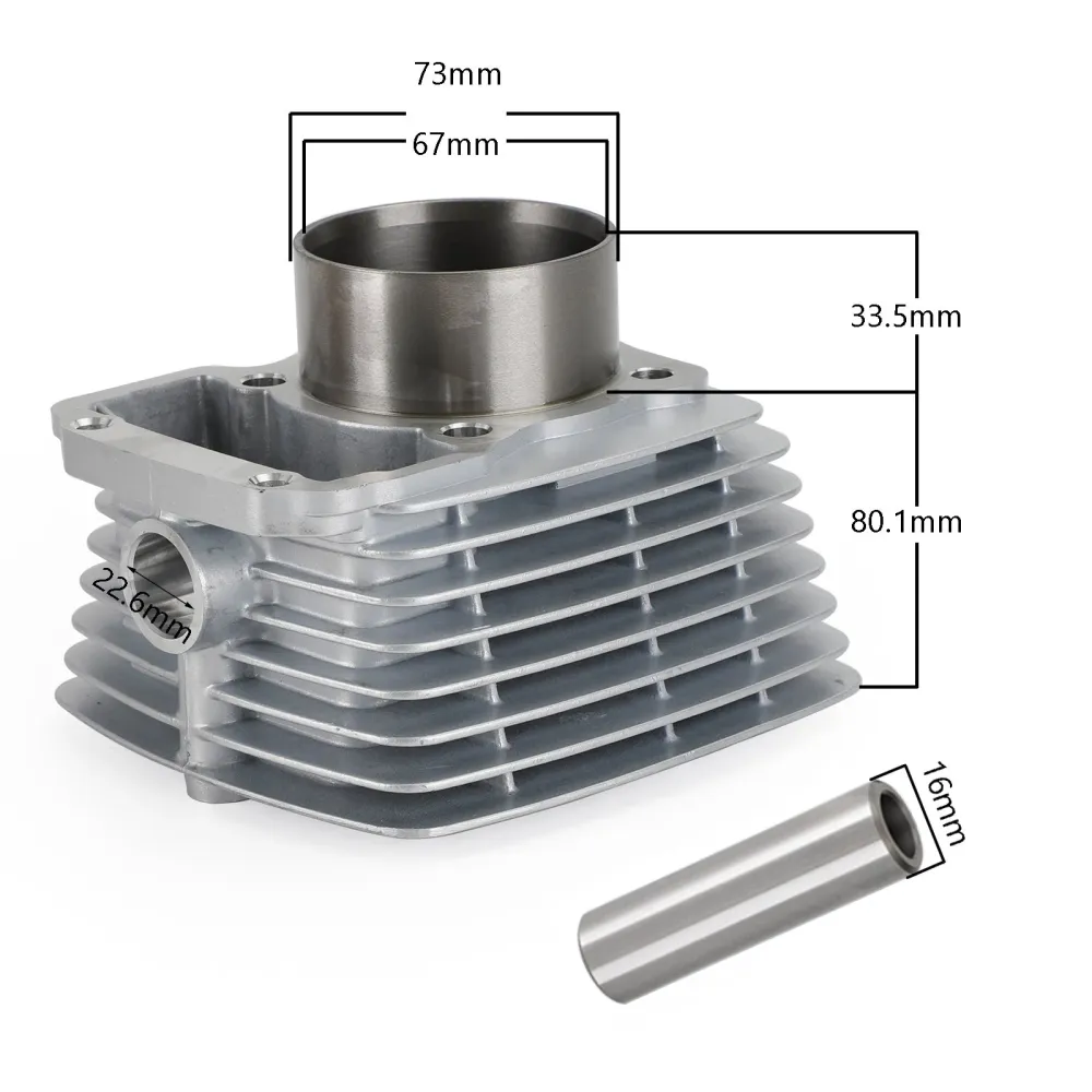 CG250 Cylinder Kit Air avkjølt Zongshen 250cc ATV Dirt Bike Roketa Coolster FedEx Express Generic