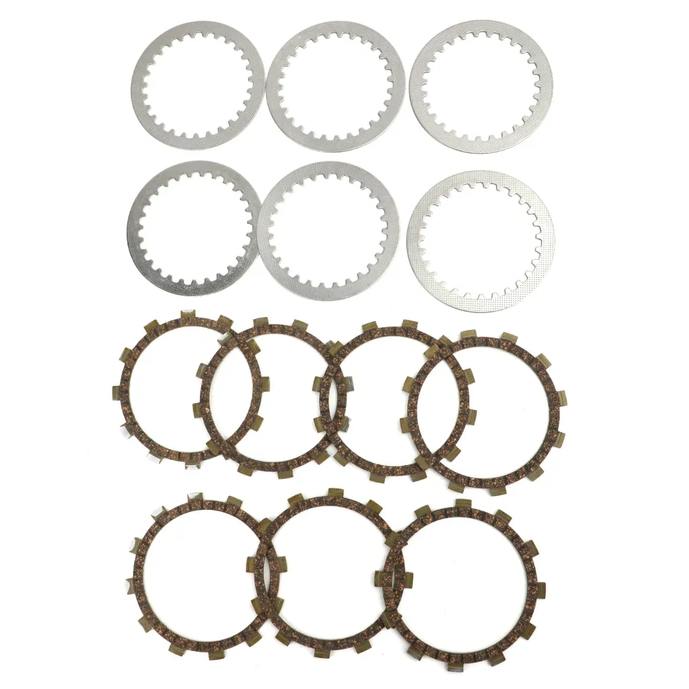 Clutchsett stål & Friksjonsplater passer til Yamaha TT350A TT350 XT350 BW350 Generisk