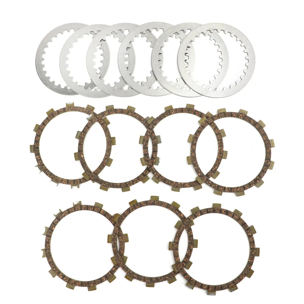 Clutchsett stål & Friksjonsplater passer til Yamaha TT350A TT350 XT350 BW350 Generisk
