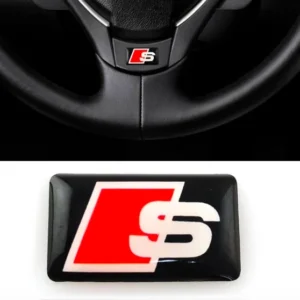 Emblem Audi 3D felg ratt emblem A2 A3 A4 A5 A6 A7 A8 RS4 RS6 17x9mm S Line
