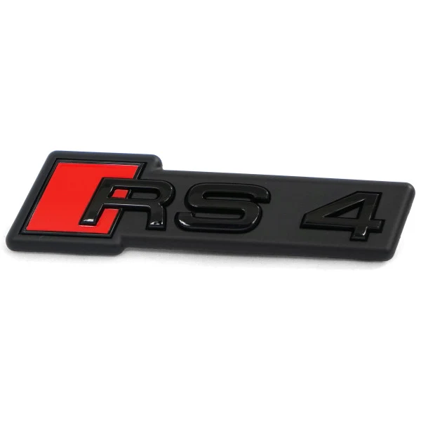 Emblem Audi RS4 (8W Facelift) > Black Glossy / Red | Vag