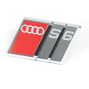 Emblem Audi til ratt S6 C4 Chrome Red Edition | Vag