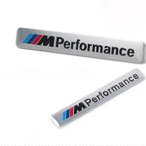 Emblem Bmw 3D M Perfromance emblem merke ALU M4 E60 E39 E46 E30 Silver Edition