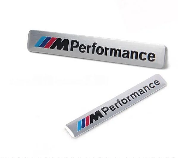 Emblem Bmw 3D M Perfromance emblem merke ALU M4 E60 E39 E46 E30 Silver Edition
