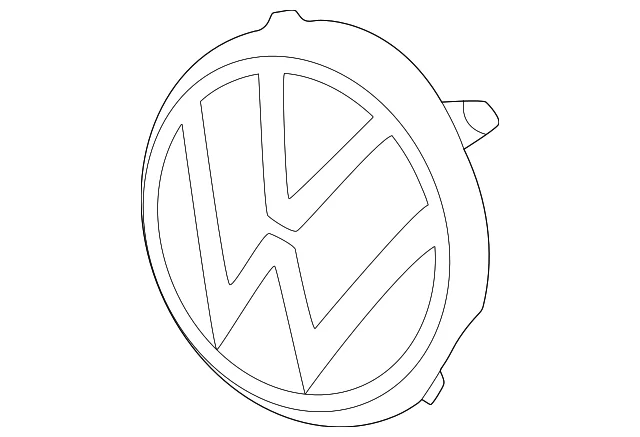 Emblem Vw front pure white / schwarz ID.4 | Vag