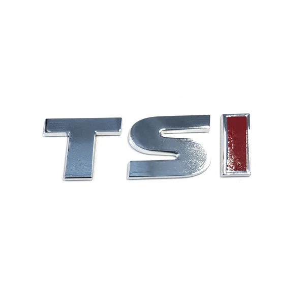 Emblem Vw TSI Glossy Chrome / Red | Vag