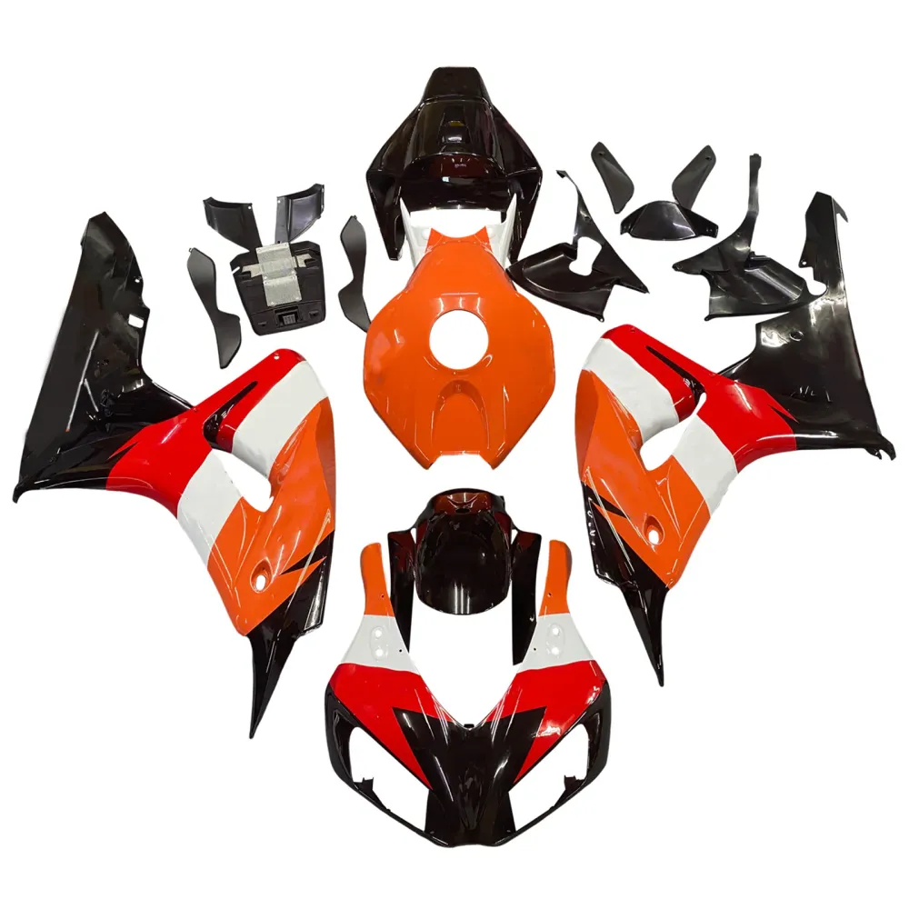 Fairings 2006-2007 Honda CBR 1000 RR Black Orange Repsol Racing Generic