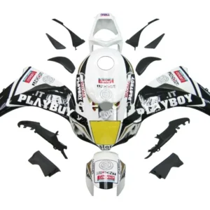 Fairings 2008-2011 Honda CBR 1000 RR Black White Playboy Racing Generic