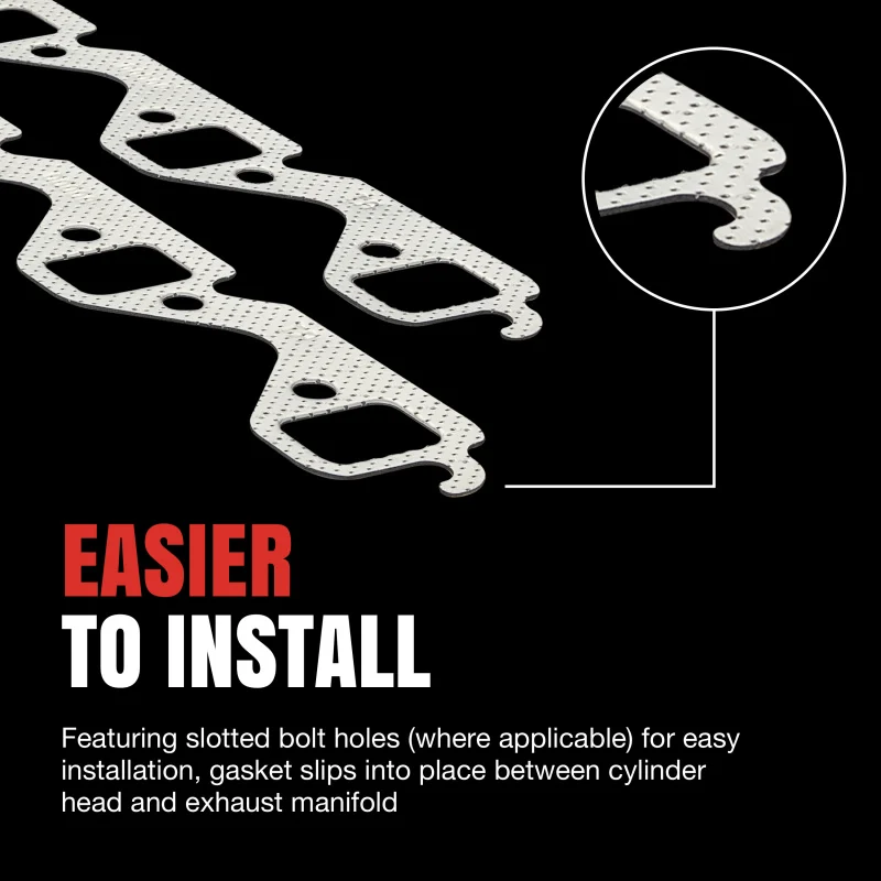 Fel-Pro Ford 260/289/302/351W Windsoe Exhaust Manifold Gasket Set - 1.42 x 1.62 Port Size
