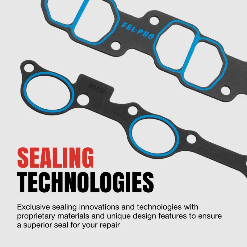Fel-Pro Ford 260/289/302/351W Windsor SB Intake Manifold Gasket Set - 1.20 x 2.00 Port Size