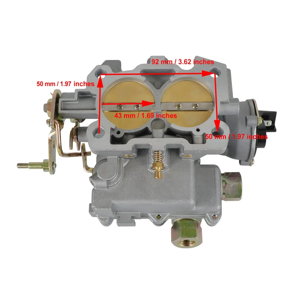 Forgasserkarbo passform marine Mercruiser 2 fat 3.0L 2 cyl med en lang kobling
