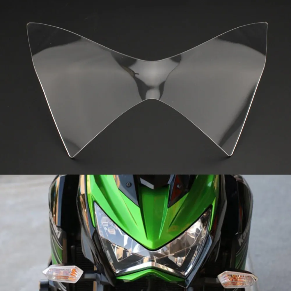 Front frontlyslinsevernbeskytter passer Kawasaki Z250 Z300 Z800 13-16 Røyk generisk