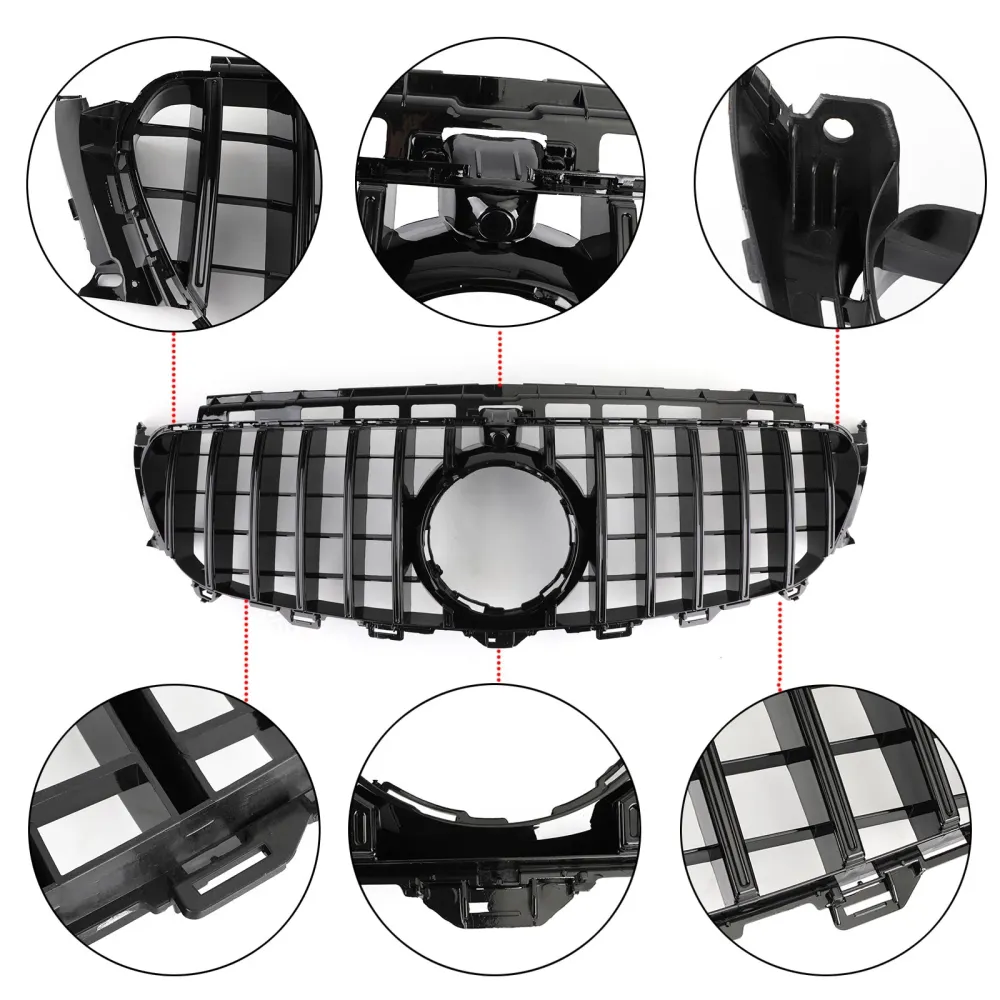 Frontgrill med kamera passer til Mercedes Benz W213 E-Klasse AMG 2016–2019