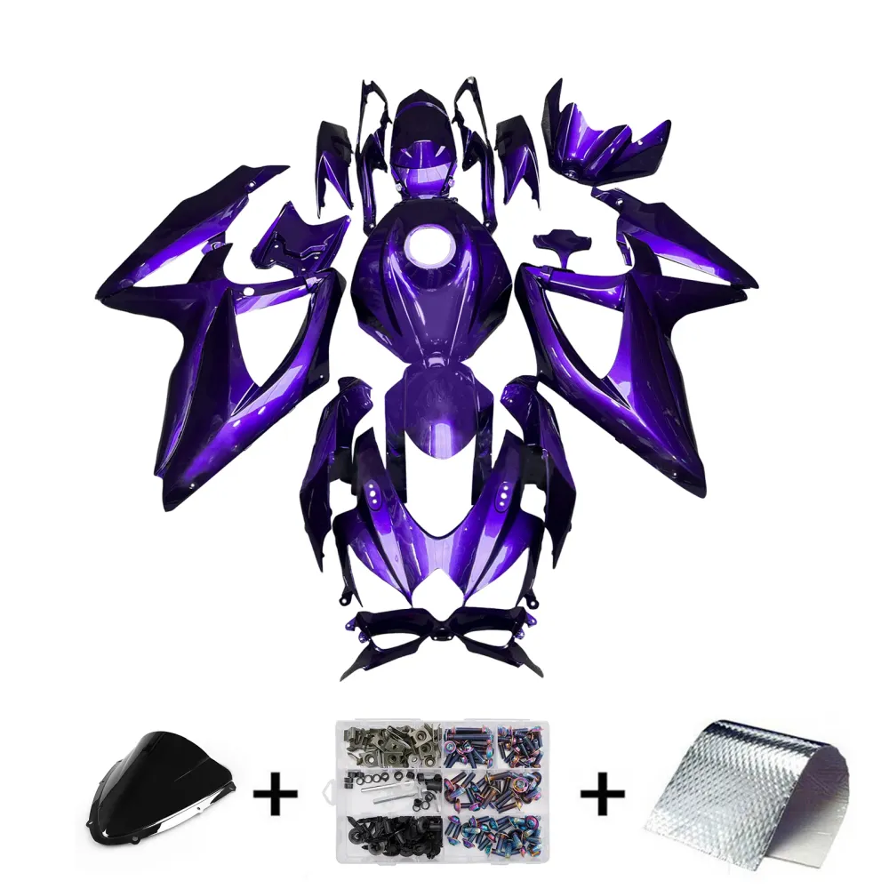 Injeksjon Fairing Kit Bodywork Plastic ABS Suzuki GSXR 600/750 2008-2010 K8