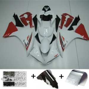 Injeksjon plast abs fairing passer yamaha yzf r1 2009-2011 rød hvit generisk
