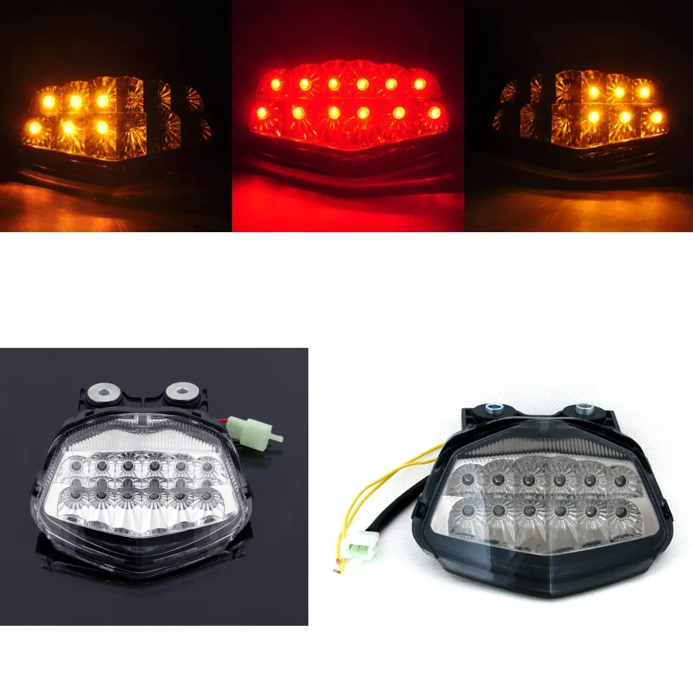 Integrert LED-baklys Kawasaki Ninja 250R EX250 (08-2012) 2 Farge generisk