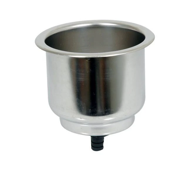 Koppholder i rustfritt stål med avløp Ø87,3 mm, 11 mm tapp, 88,9 mm høy
