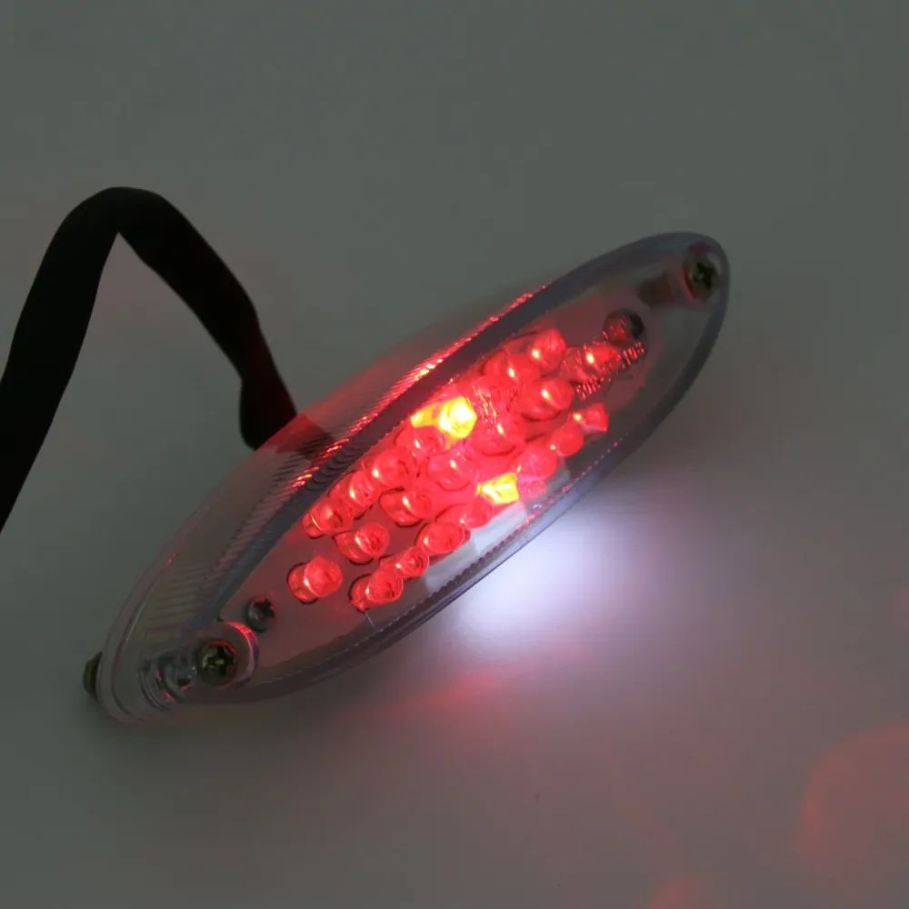 LED motorsykkel sykkelbrems løpende lisensplate baklys universell generisk