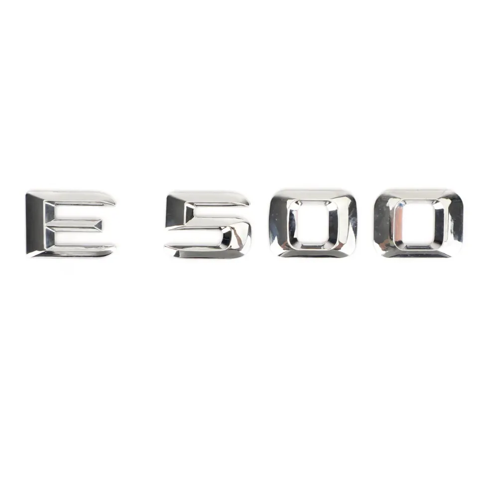 Mercedes E500 bakre trunkemblem Badge NamePlate Decal Letters Numbers