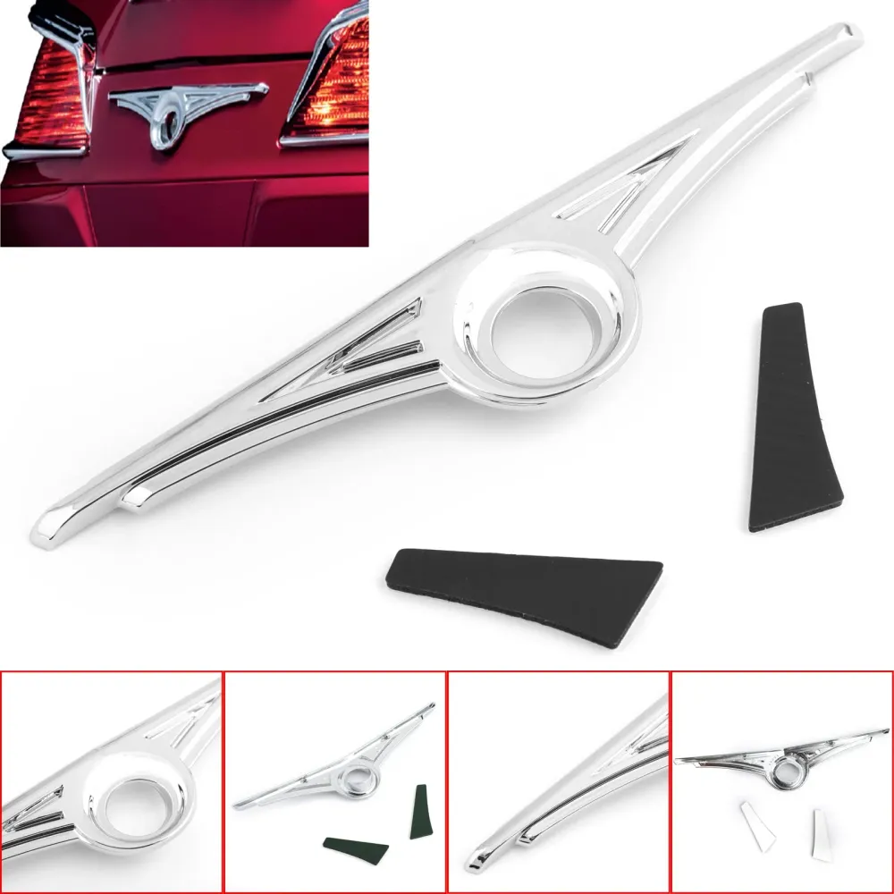 Motorsykkel ABS Chrome Trunk Key Hold Trim Honda 2001-2018 Goldwing GL1800 Generisk