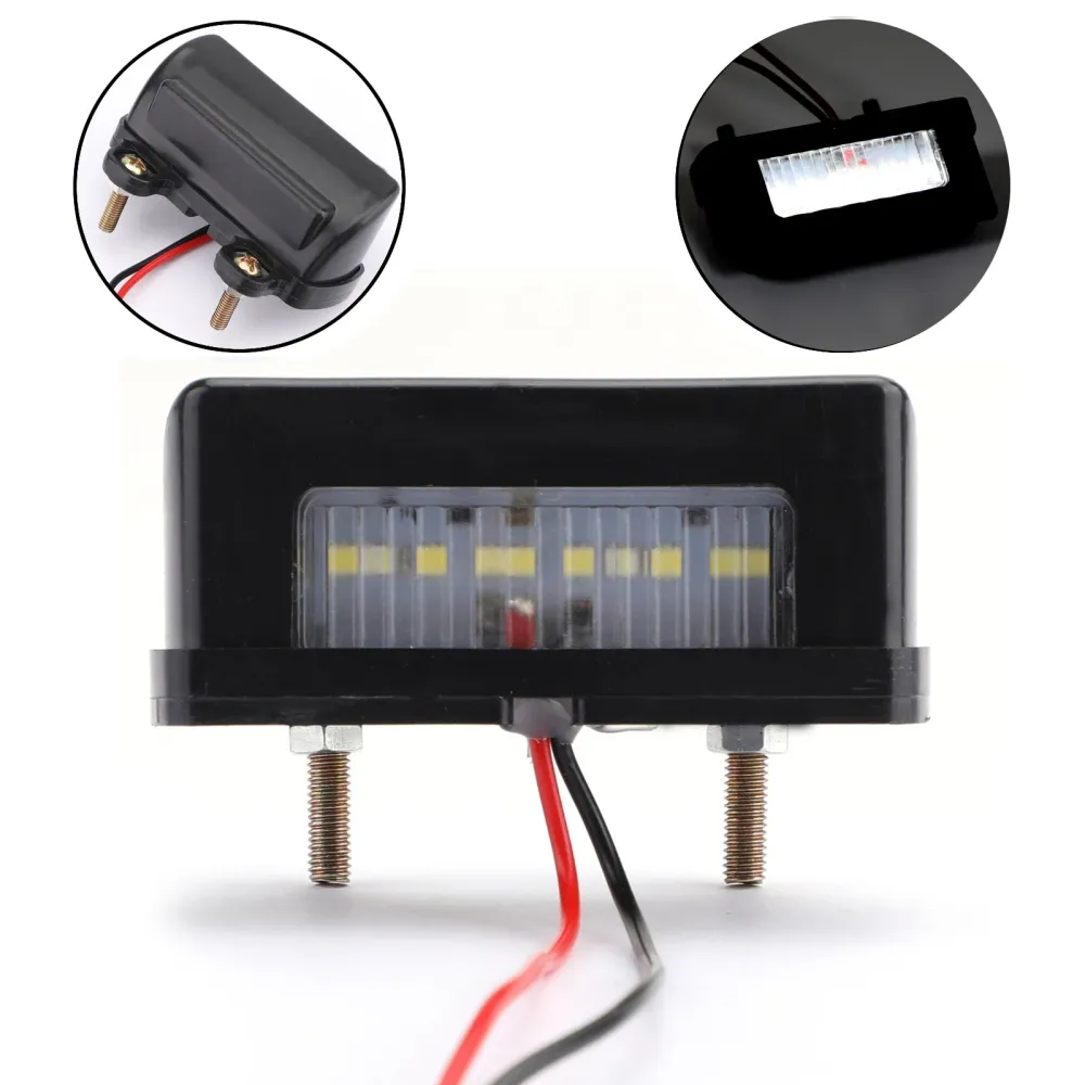 Motorsykkel LED bakhale lisensplate Bremse nummer Plate Light Mini baklys Generisk