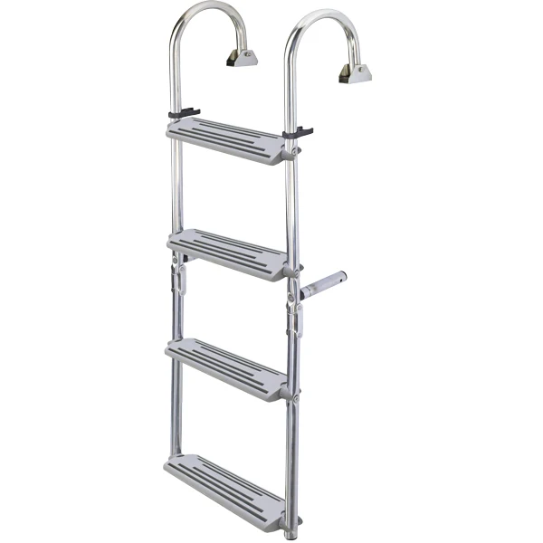 Nuova Rade, Badestige 5 trinn (3+2) AISI 316 rustfritt stål, Justerbar fot, Sammenleggbar, 325 mm bred, 1300 mm høy