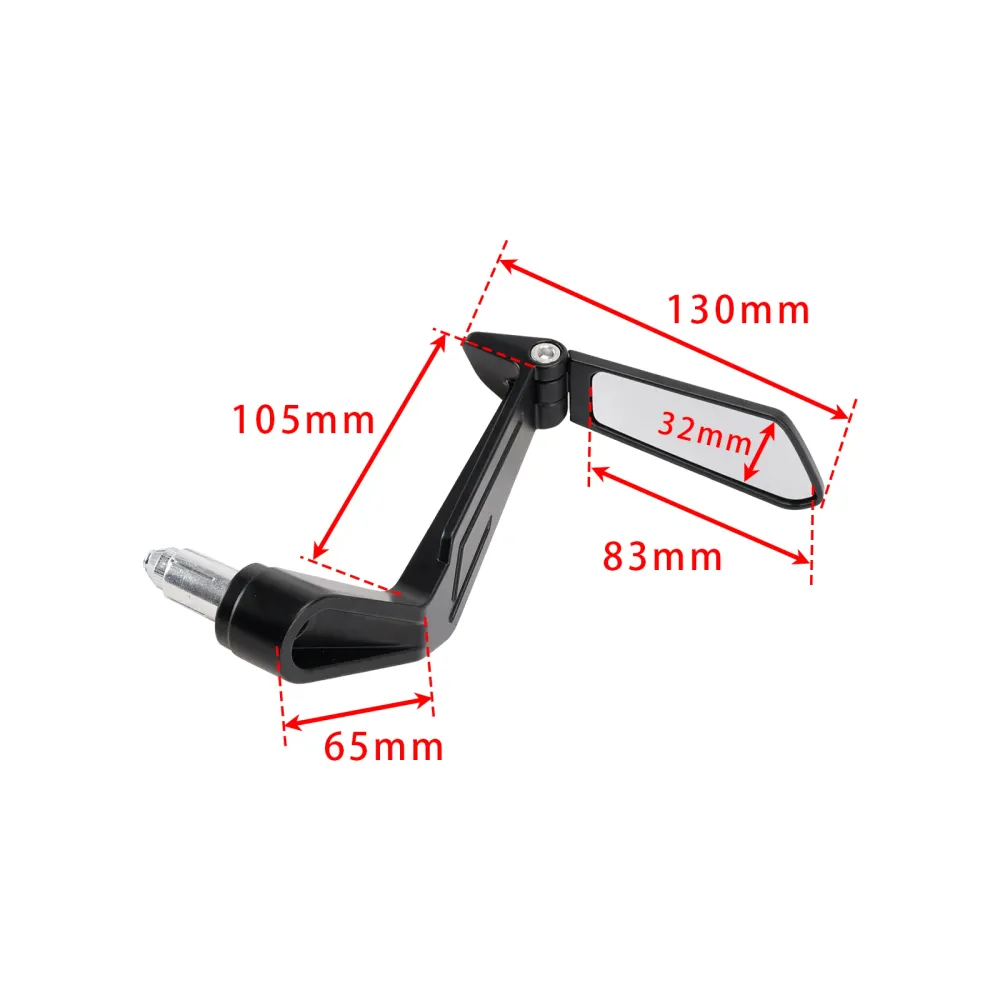 Par spak beskyttelse med sammenleggbar styrespeil mini motorsykkel 22mm
