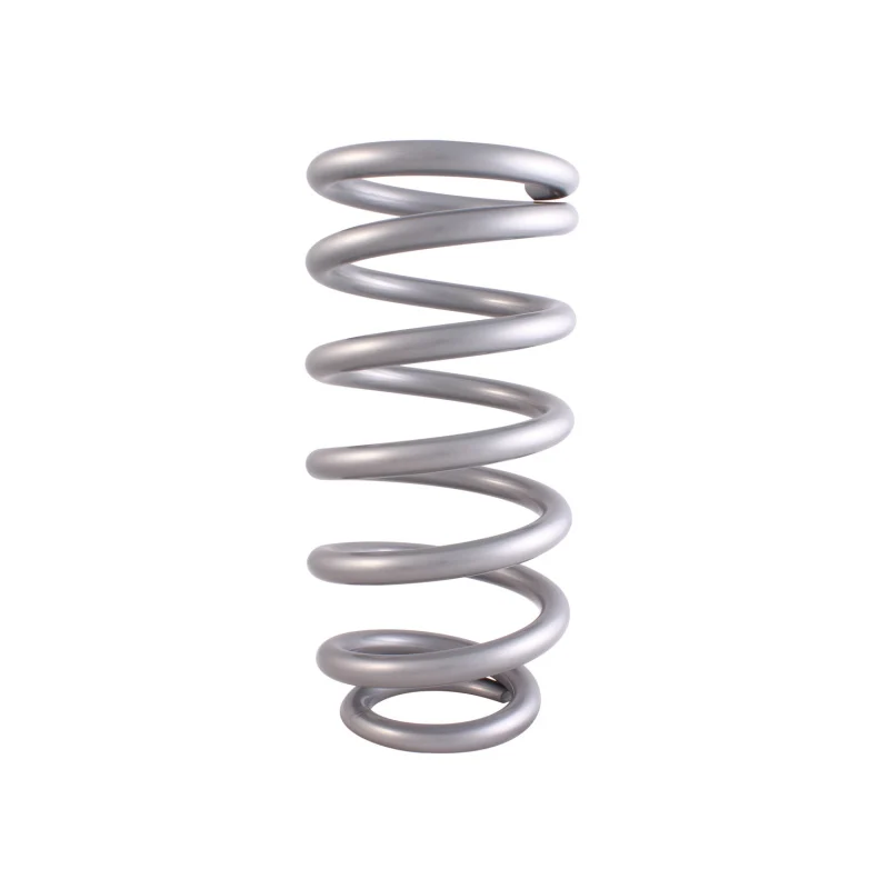 QA1 4-1/8in ID Tapered High Travel Spring - 10in Length x 400lbs/ - Silver Powder Coated