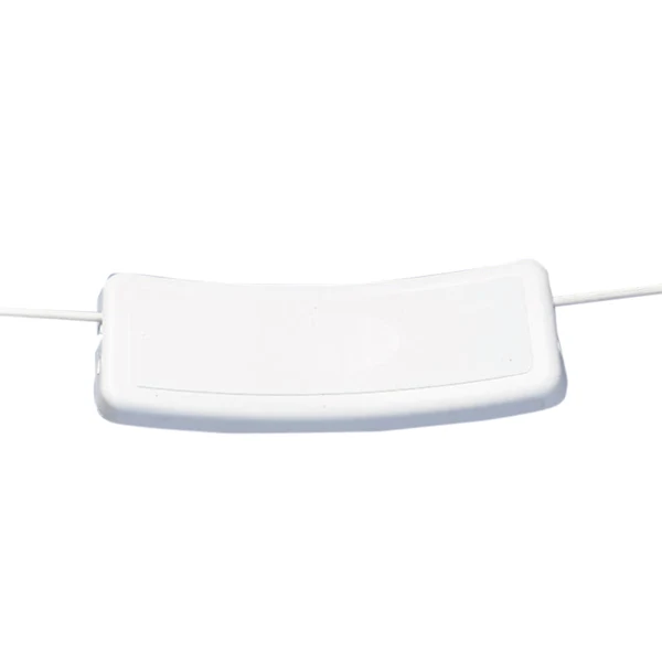 Ryggstøtte 6-10 mm wire, polyetylen 38x12 cm, Hvit