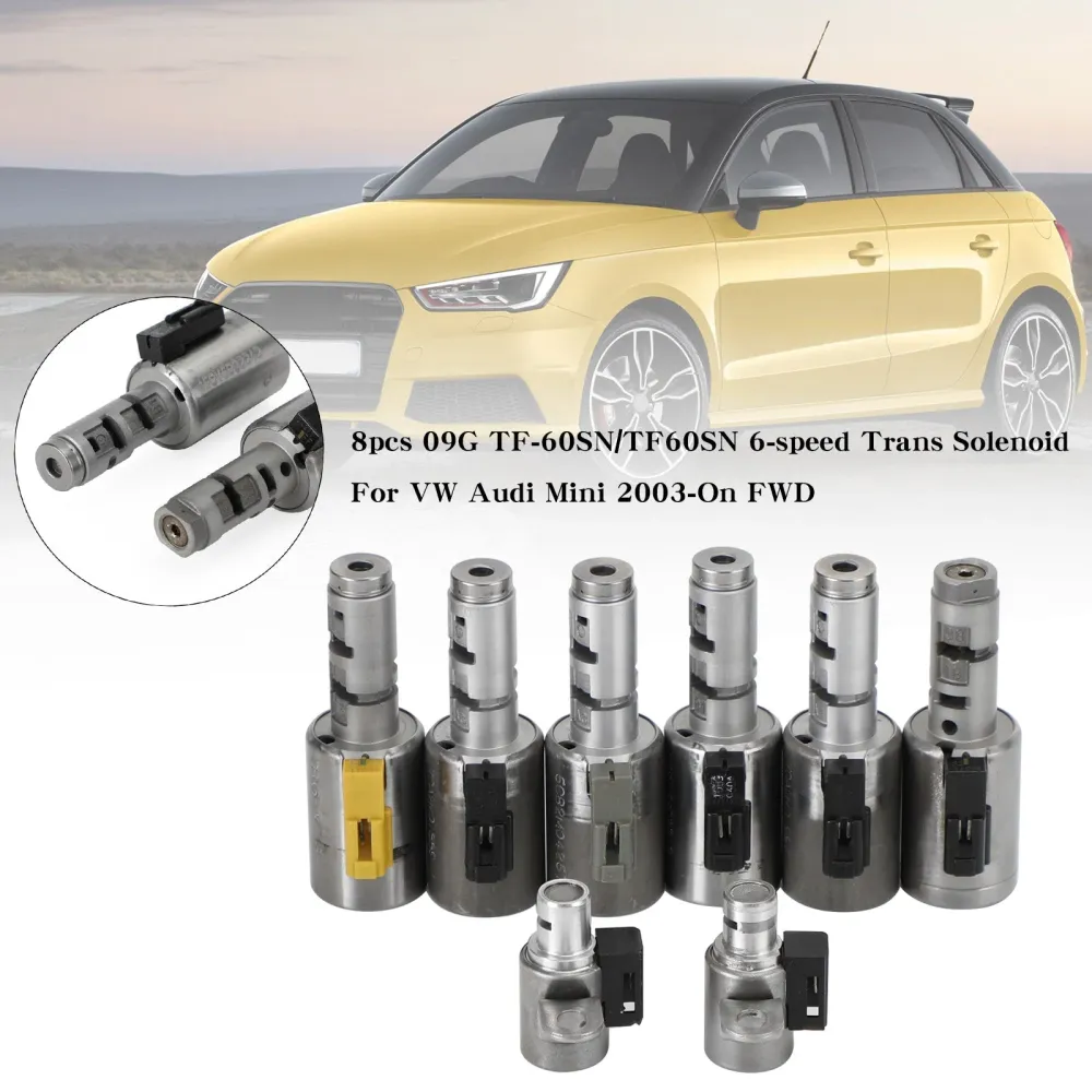 Skoda Superb 2009-2011 (CHN) L4 2.0L V6 3.2L 6-trinns FWD 8PCS 09G TF-60SN/TF60SN 6-SPEED TRANS Solenoid