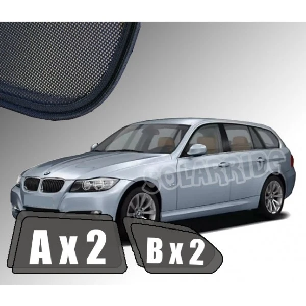 Solskjerm Bmw 3 (E91) Touring (2004-2012) (4 stk)