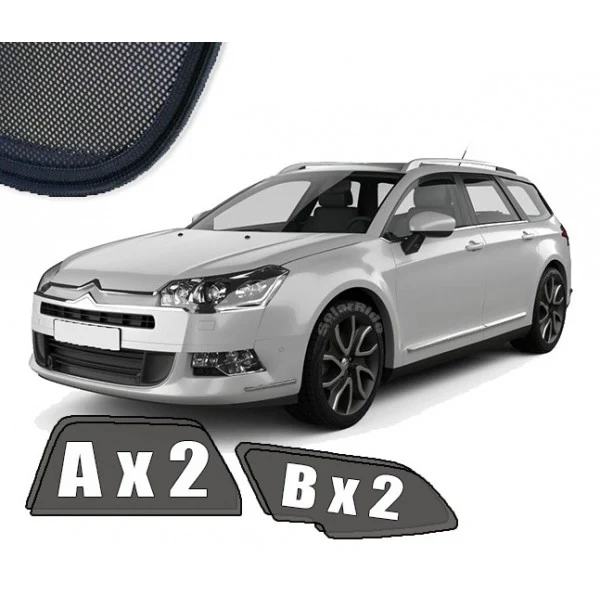 Solskjerm Citroen C5 Tourer II (2008-2017) (4 stk)