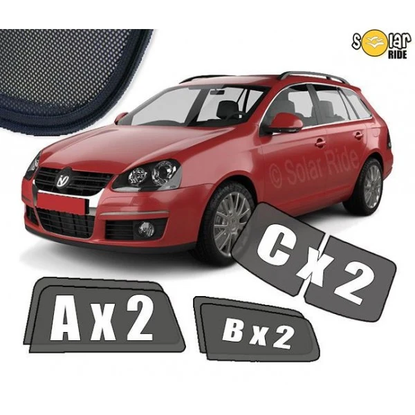 Solskjerm Vw Golf Variant (2003-2009) (6 stk)