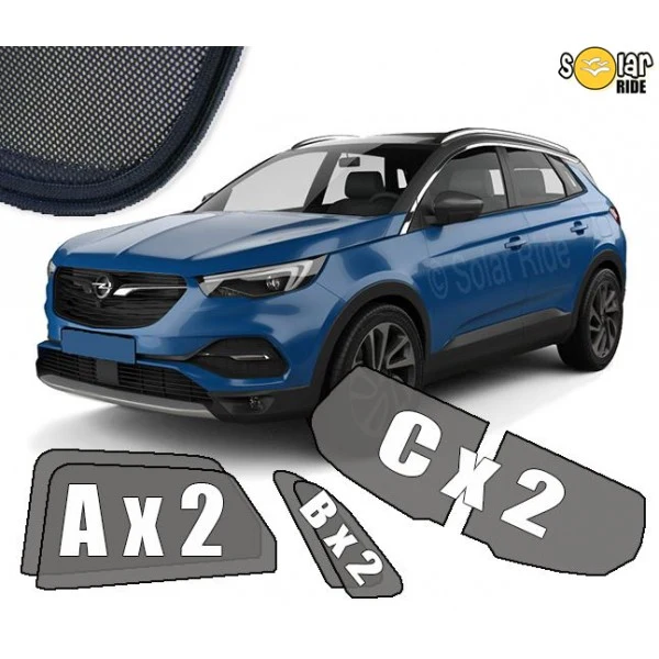 Solskjerm Opel Grandland X (2017-) (6 stk)