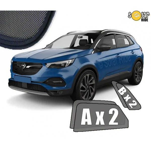 Solskjerm Opel Grandland X (2017-) (4 stk)