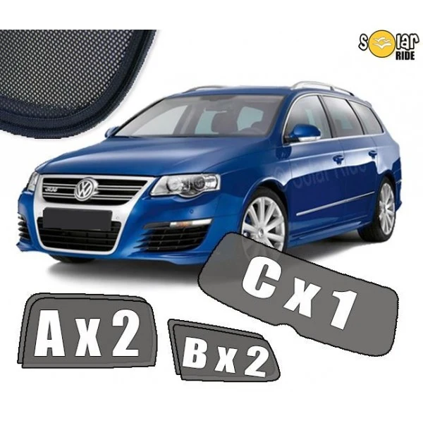 Solskjerm Vw Passat B6 Variant (2005-2010) (5 stk)