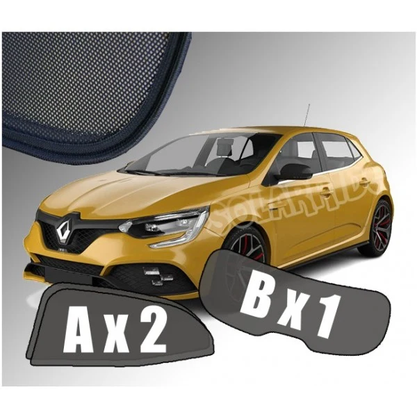 Solskjerm Renault Megane Hatchback IV (2015-) (3 stk)