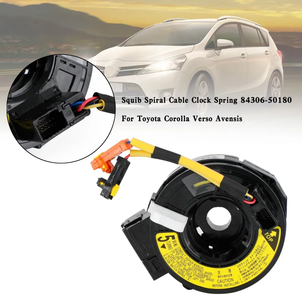 Squib spiral kabel klokke vår 84306-50180 Toyota corolla verso avensis generisk
