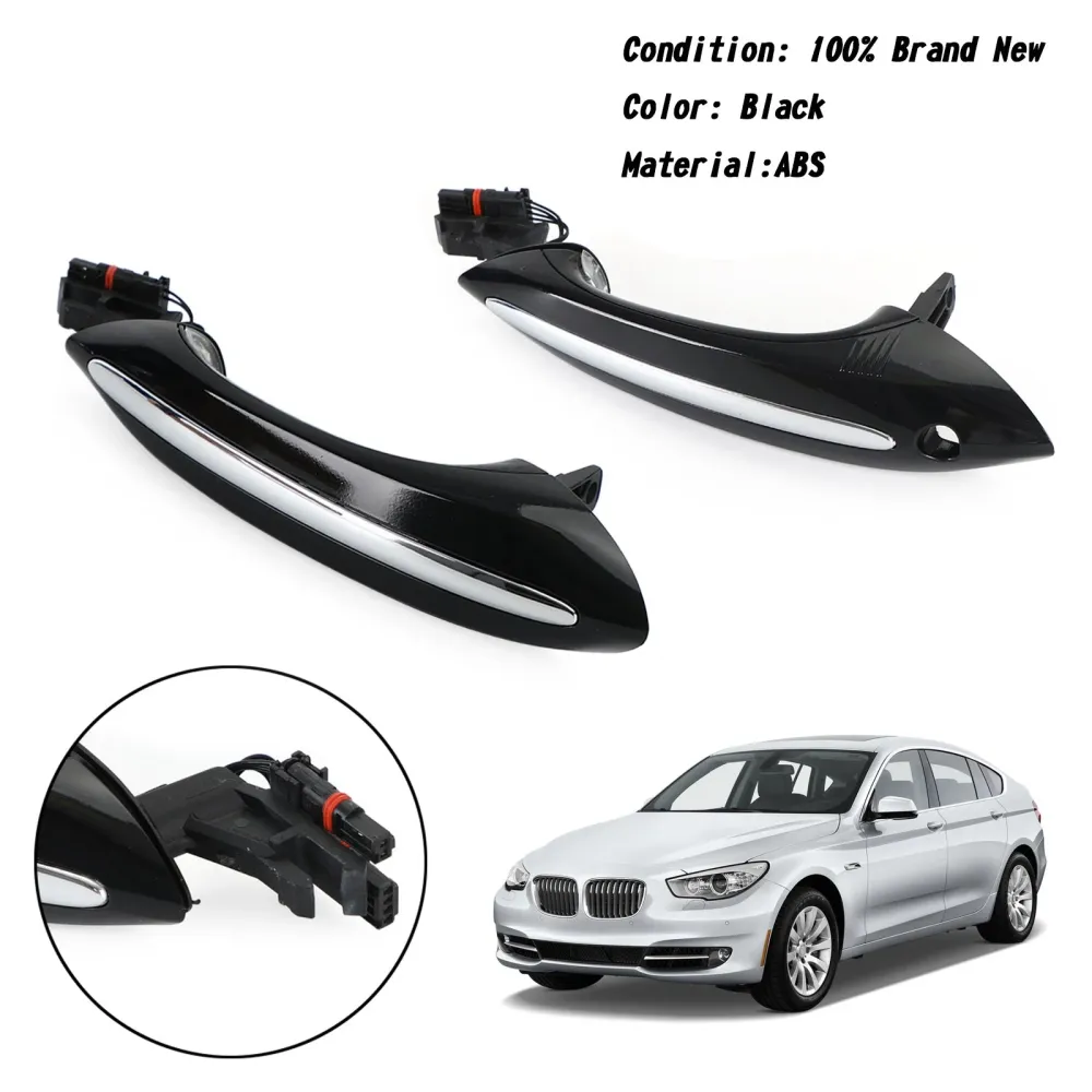 Svart utvendig venstre+høyre dørhåndtak 51217231931/51217231934 BMW F10 F01