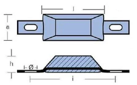 Tecnoseal, aluminiumsanode, 0,55 kg, 1140082
