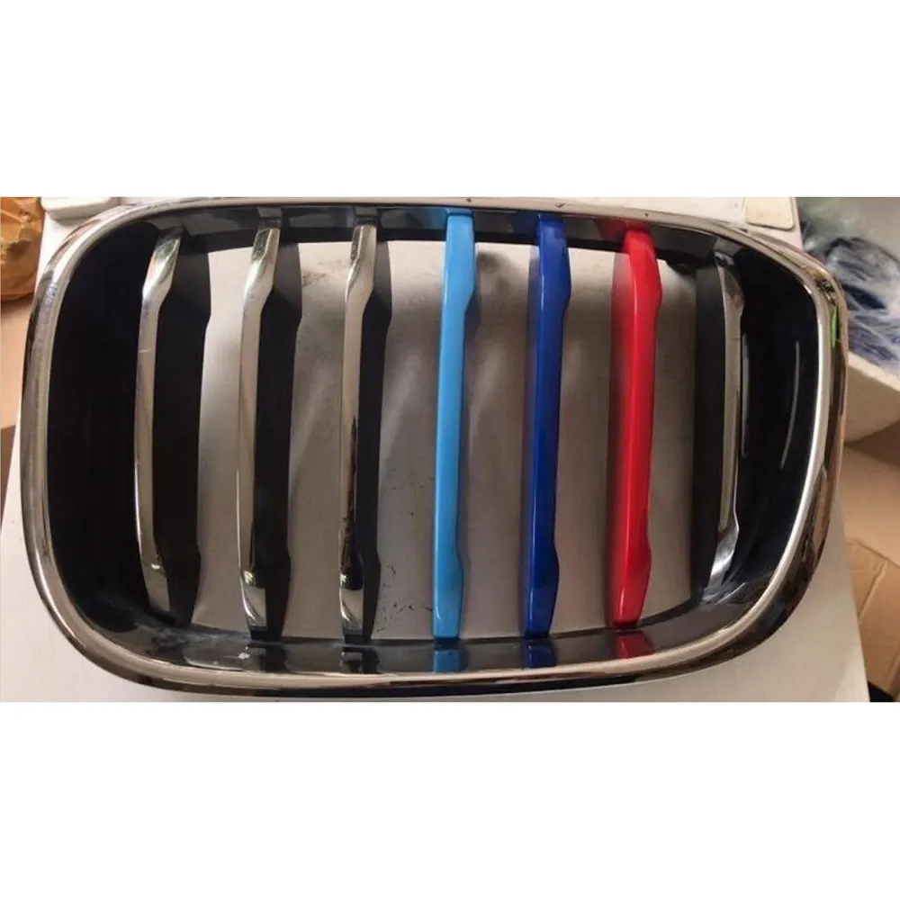Tri-Colour Front Grille Grill Cover Strips Clipp Trim BMW X3 G01 2018 Generisk