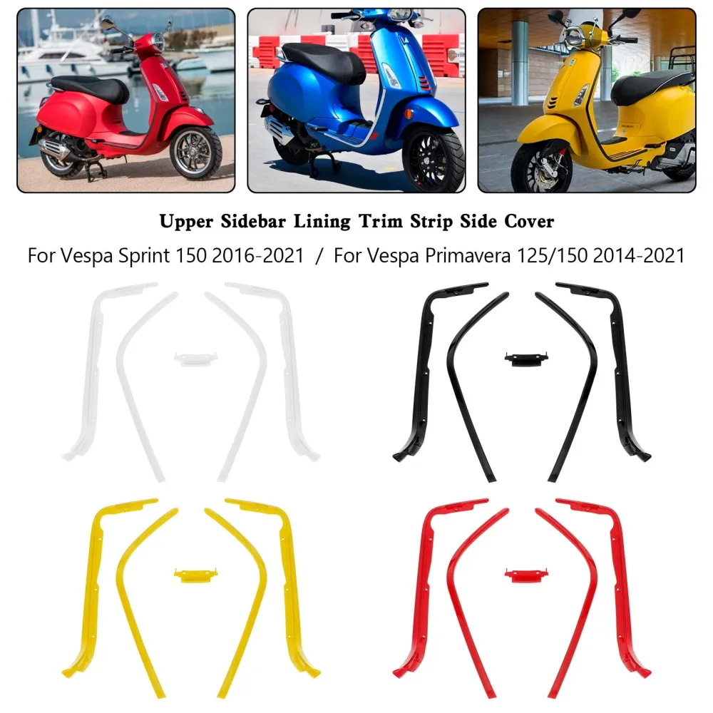 Vespa Primavera 125/150 2014-2021 Øvre sidefelt Fôr trimstripesidedeksel