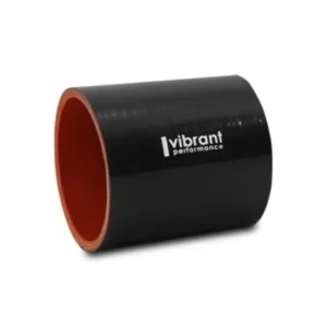 Vibrant 1.625in I.D. x 3in Long Gloss Black Silicone Hose Coupling