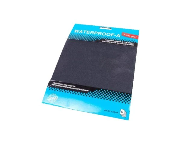 Veba, Vanntett sandpapir grovt, 23 x 28 cm (5-pakning)