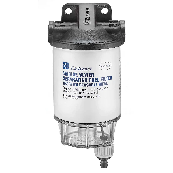 Drivstoffilter med kompositt topp - 10 mikron, 3/8" - 10 mm