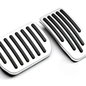 Tesla Model 3 og Y Performance pedal dekker aluminiumlook - 2-delt, modell 2022, 2023 Hexolon