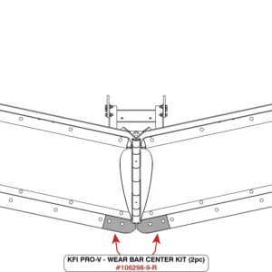 KFI Wear Bar Center Kit V-Plow - 2 pc.