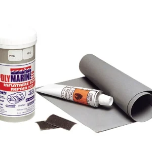 Polymarin, Reparasjonssett gummibåter PVC-grå, 15 cm x 35 cm (70 ml), vanntett beholder