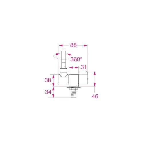Barka, Kran Sigma, lav, forkrommet, RR4600